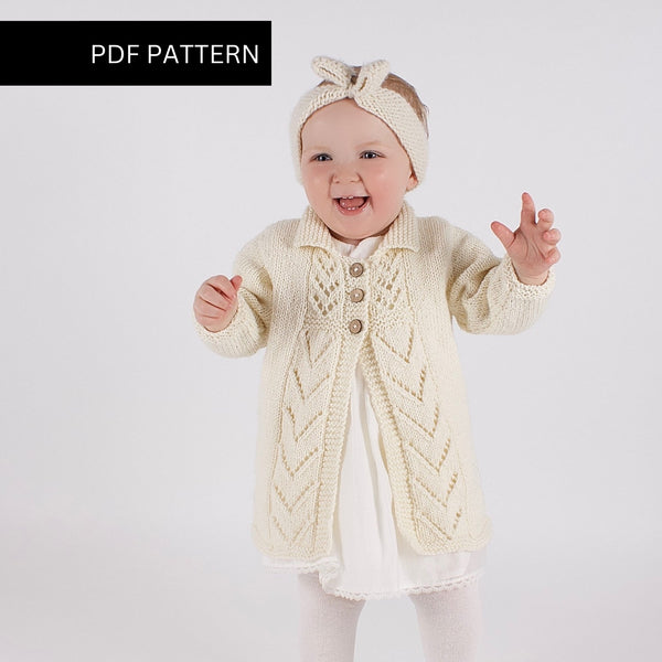 Baby Coat Knitting Pattern PDF - Wool Couture