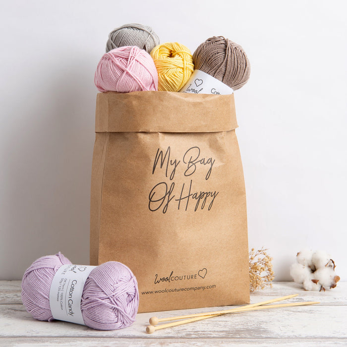 Baby Cotton Blanket Knitting Kit - Wool Couture