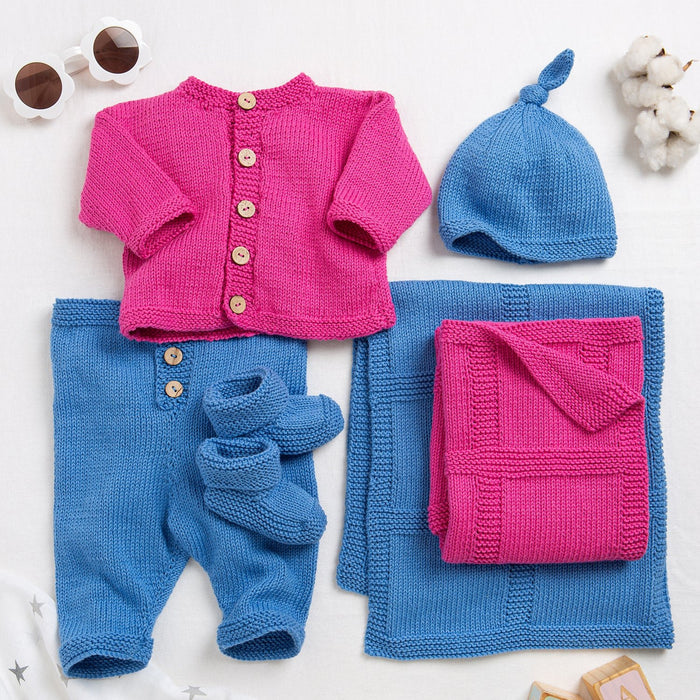 Baby Cotton Booties Knitting Kit - Wool Couture