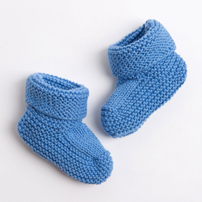 Baby Cotton Booties Knitting Kit - Wool Couture