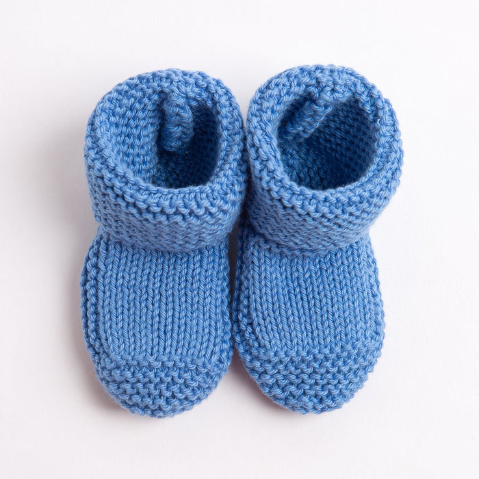 Baby Cotton Booties Knitting Kit - Wool Couture