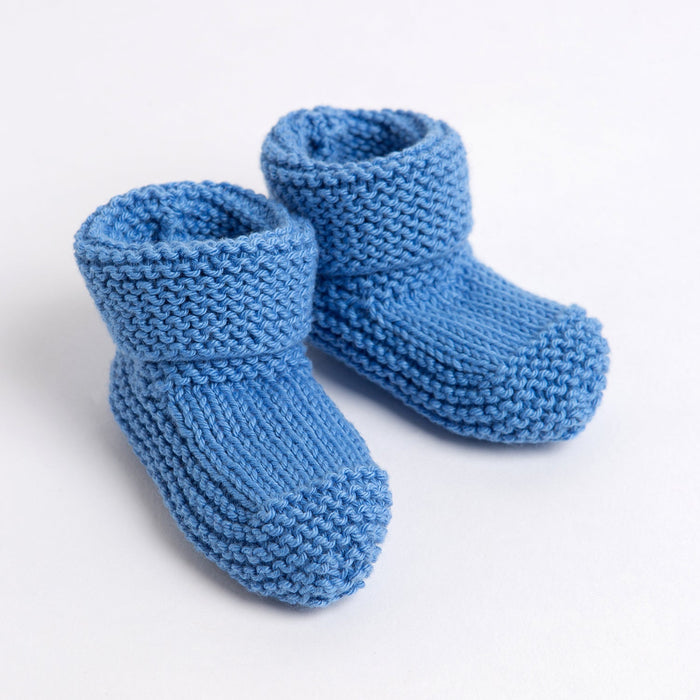 Baby Cotton Booties Knitting Kit - Wool Couture