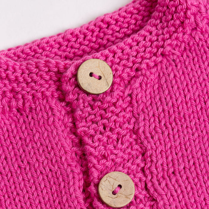 Baby Cotton Cardigan Knitting Kit - Wool Couture