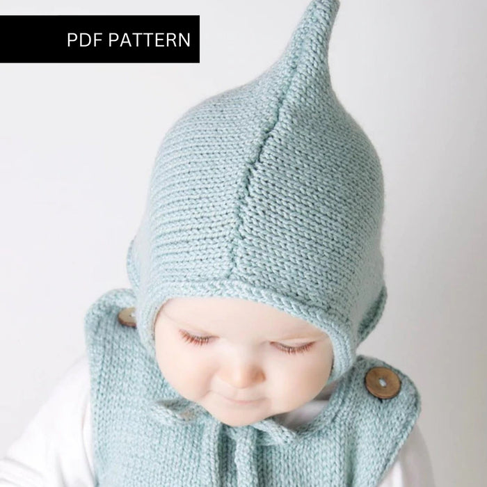 Baby Knitting PDF Pattern - Pixie Hat - Wool Couture