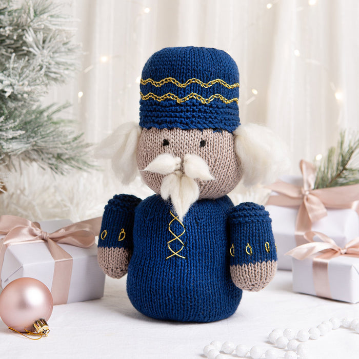 Bailey Nutcracker Christmas Knitting Kit - Wool Couture