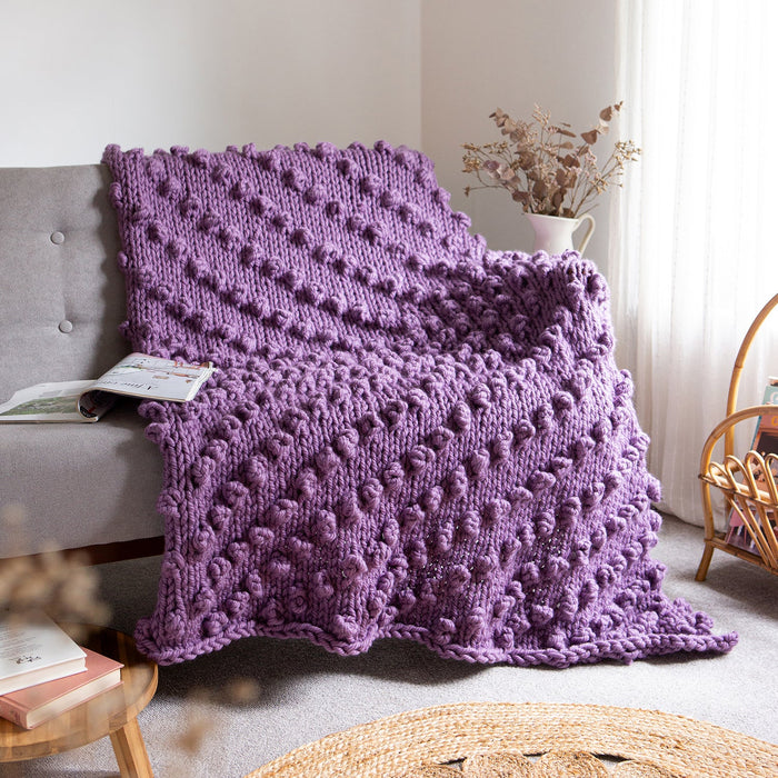 Big Bobble Blanket Knitting Kit - Wool Couture