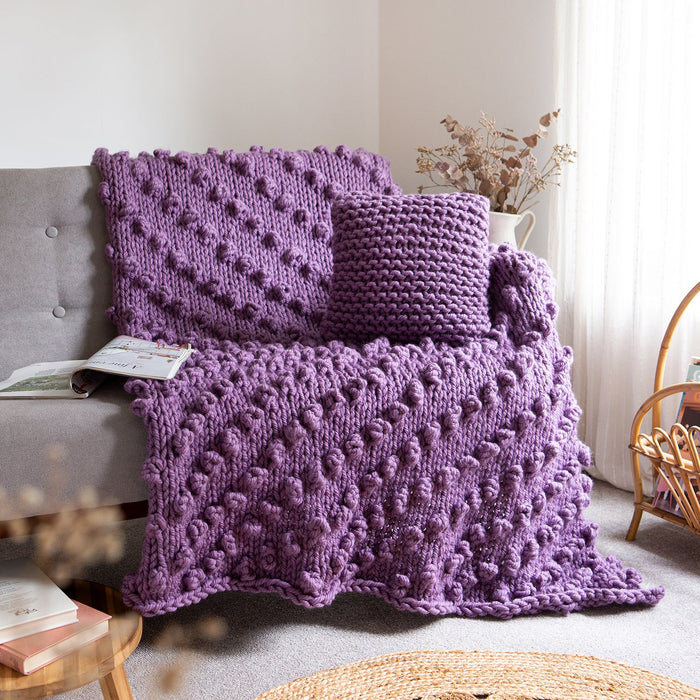 Big Bobble Blanket Knitting Kit - Wool Couture