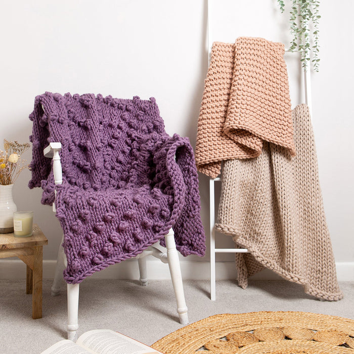 Big Bobble Blanket Knitting Kit - Wool Couture