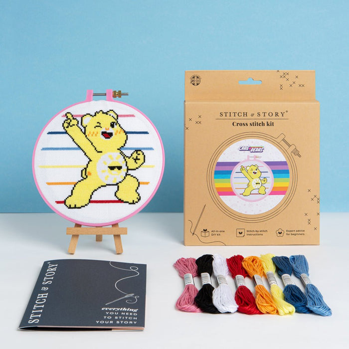 Care Bears Funshine Bear Cross Stitch Kit - Wool Couture