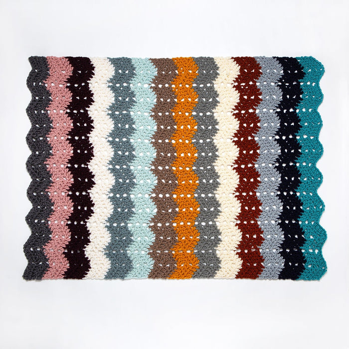 Chevron Blanket Crochet Kit - Wool Couture