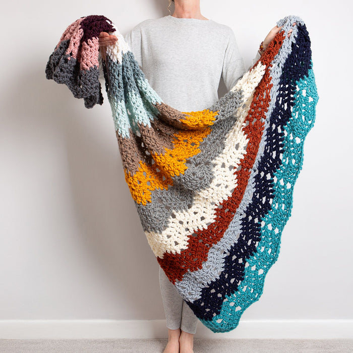 Chevron Blanket Crochet Kit - Wool Couture