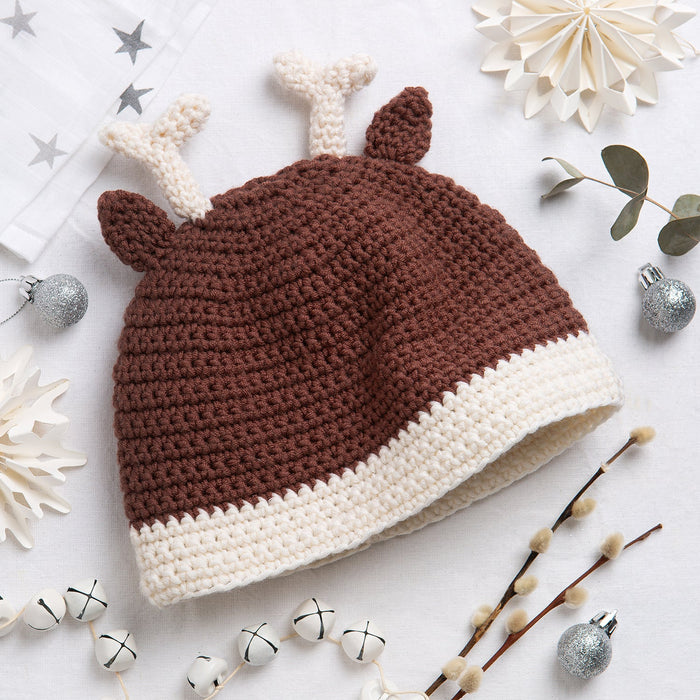 Children's Reindeer Hat Crochet Kit - Wool Couture