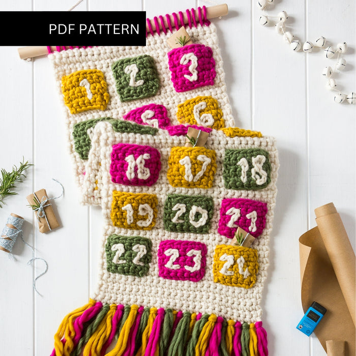 Christmas Crochet PDF Pattern - Advent Calendar - Wool Couture