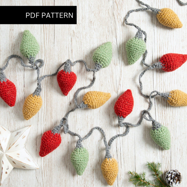 Christmas Crochet PDF Pattern - Lights - Wool Couture