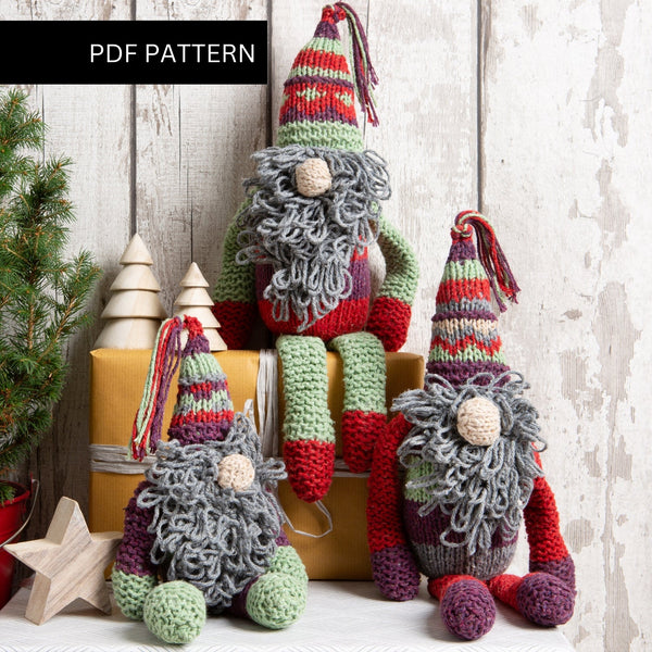 Christmas Knitting PDF Pattern - Christmas Elves - Wool Couture