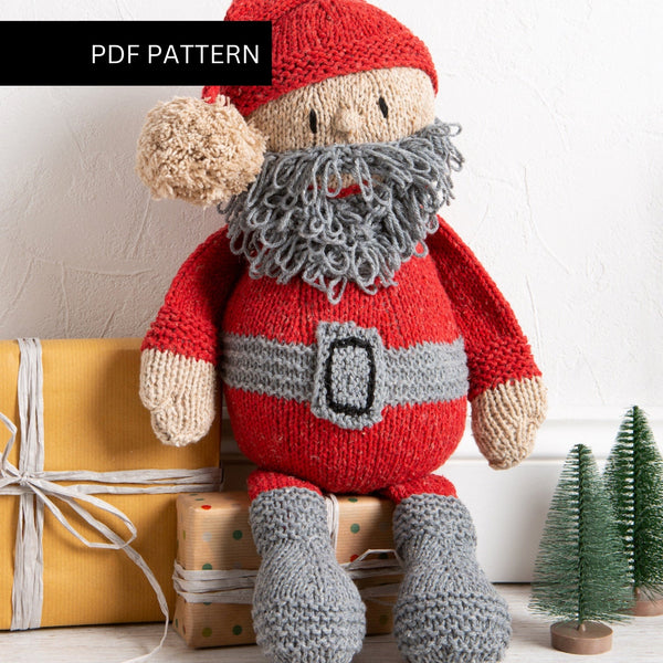 Christmas Knitting PDF Pattern - Santa Claus - Wool Couture