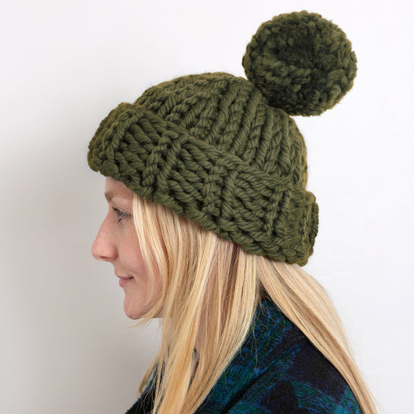 Chunky Winter Hat Knitting Kit - Wool Couture