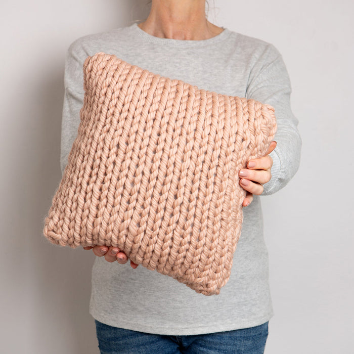 Cuddle Up Cushion Knitting Kit - 2 in 1 Beginner Pattern - Wool Couture