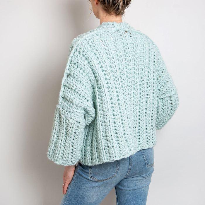 Easy Peasy Chunky Cardigan Crochet Kit - Wool Couture