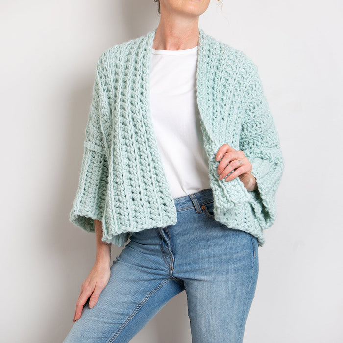 Easy Peasy Chunky Cardigan Crochet Kit - Wool Couture