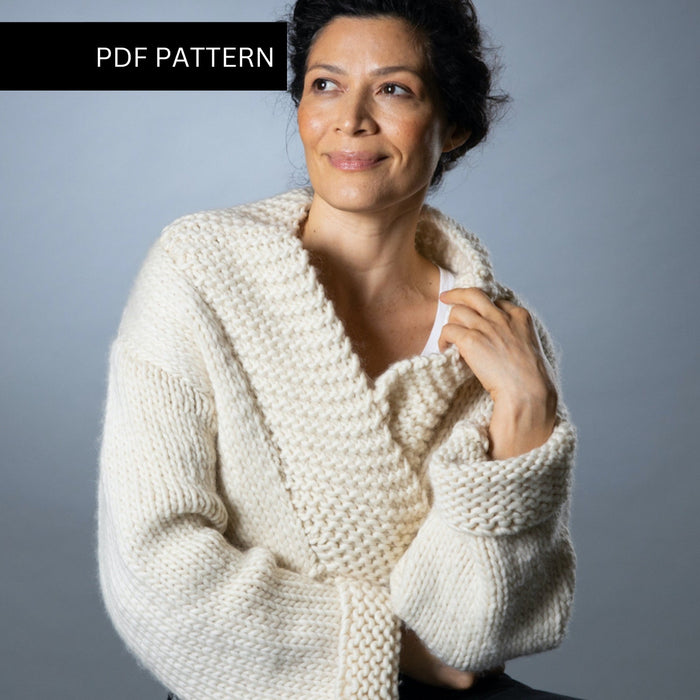 Ella Cardigan Knitting PDF Pattern - Wool Couture