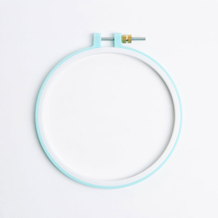 Embroidery Hoop 6 inch Lemon Pink and Blue - Wool Couture