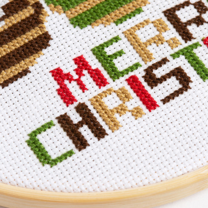 Gonk Christmas Cross Stitch Kit - 7" - Wool Couture