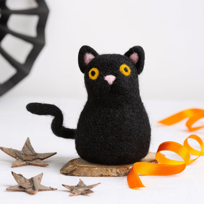 Halloween Cat Needle Felting Kit - Wool Couture