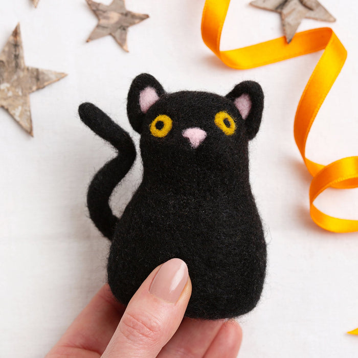 Halloween Cat Needle Felting Kit - Wool Couture