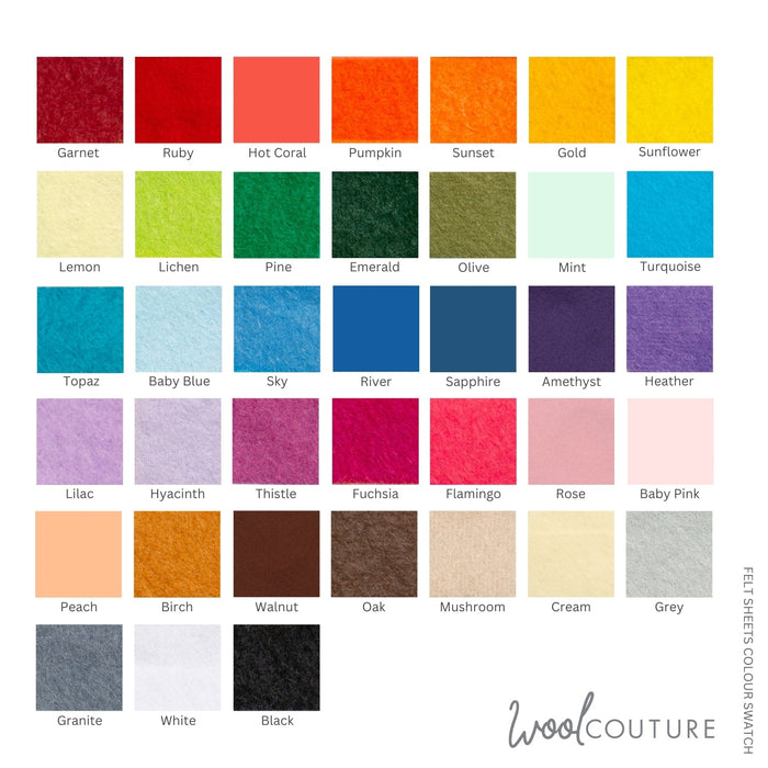 Individual Felt Sheets - Wool Couture