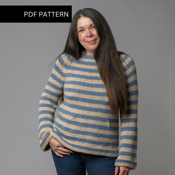 Jumper Knitting PDF Pattern - Rosie Jumper - Wool Couture