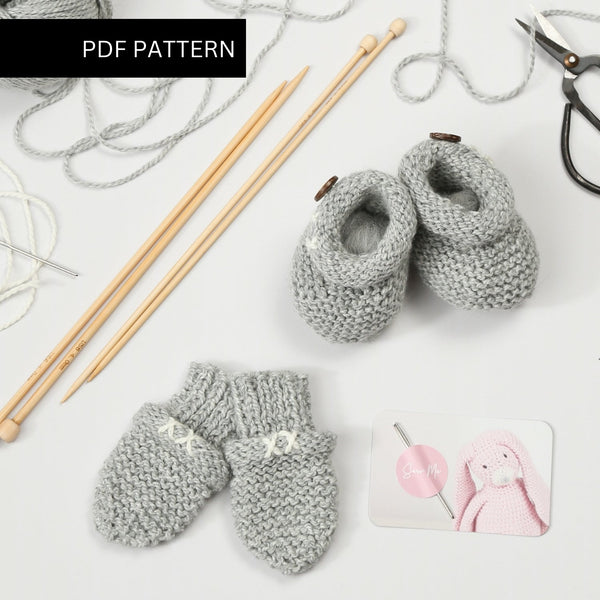 Knitting PDF Pattern - Baby Mittens & Booties - Wool Couture