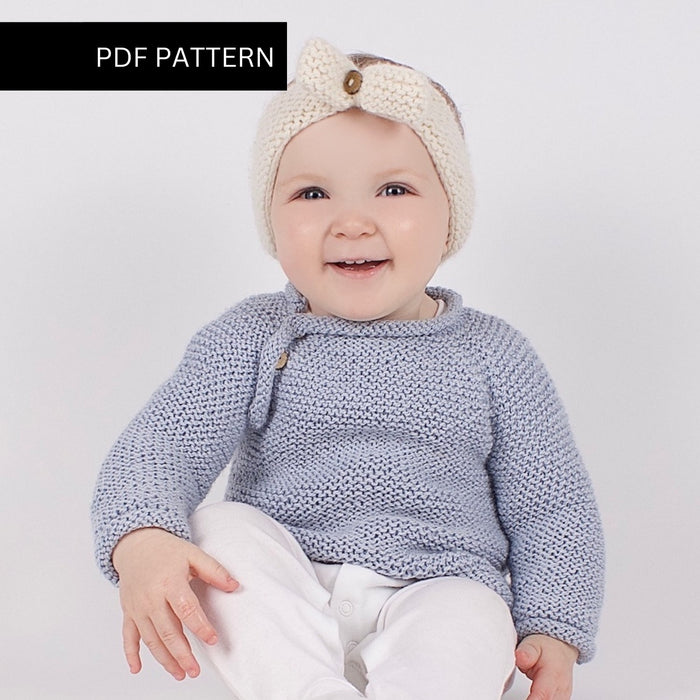 Knitting PDF Pattern - Blossom Baby Jumper - Wool Couture