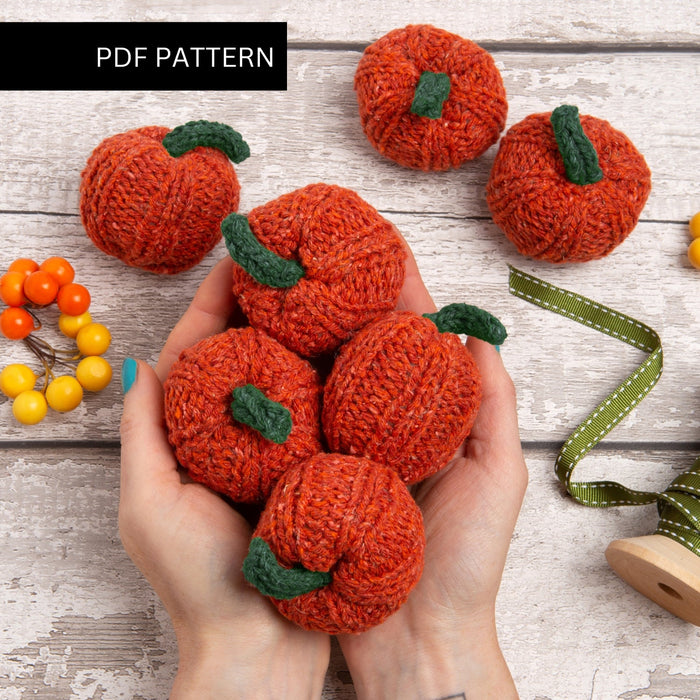 Knitting PDF Pattern - Mini Pumpkins - Wool Couture