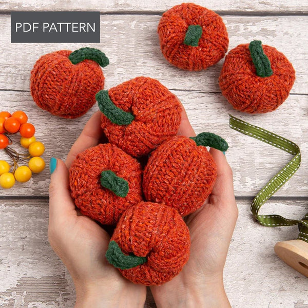 Knitting PDF Pattern - Mini Pumpkins - Wool Couture