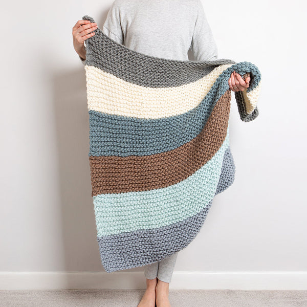 Naturally Neutral Blanket Knitting Kit - Wool Couture