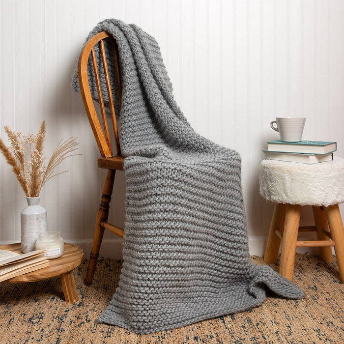 Nyssa Blanket Grey Ready Made Sample - Wool Couture