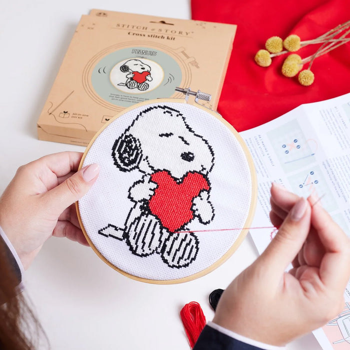 Peanuts: Heart Cross Stitch Kit - Wool Couture