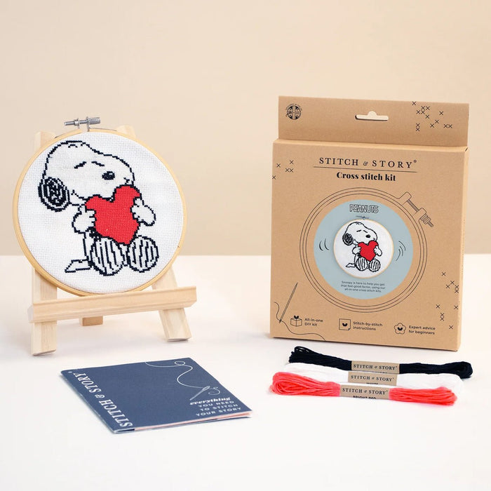 Peanuts: Heart Cross Stitch Kit - Wool Couture