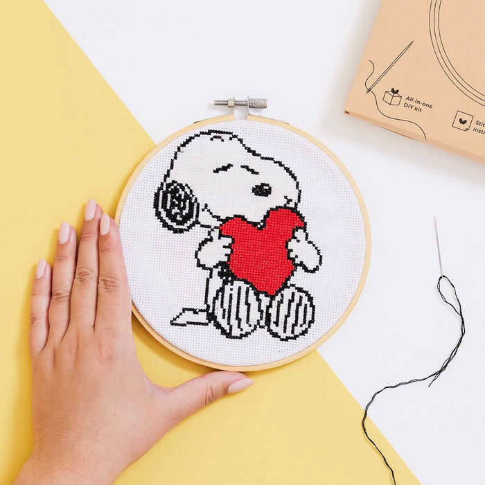 Peanuts: Heart Cross Stitch Kit - Wool Couture