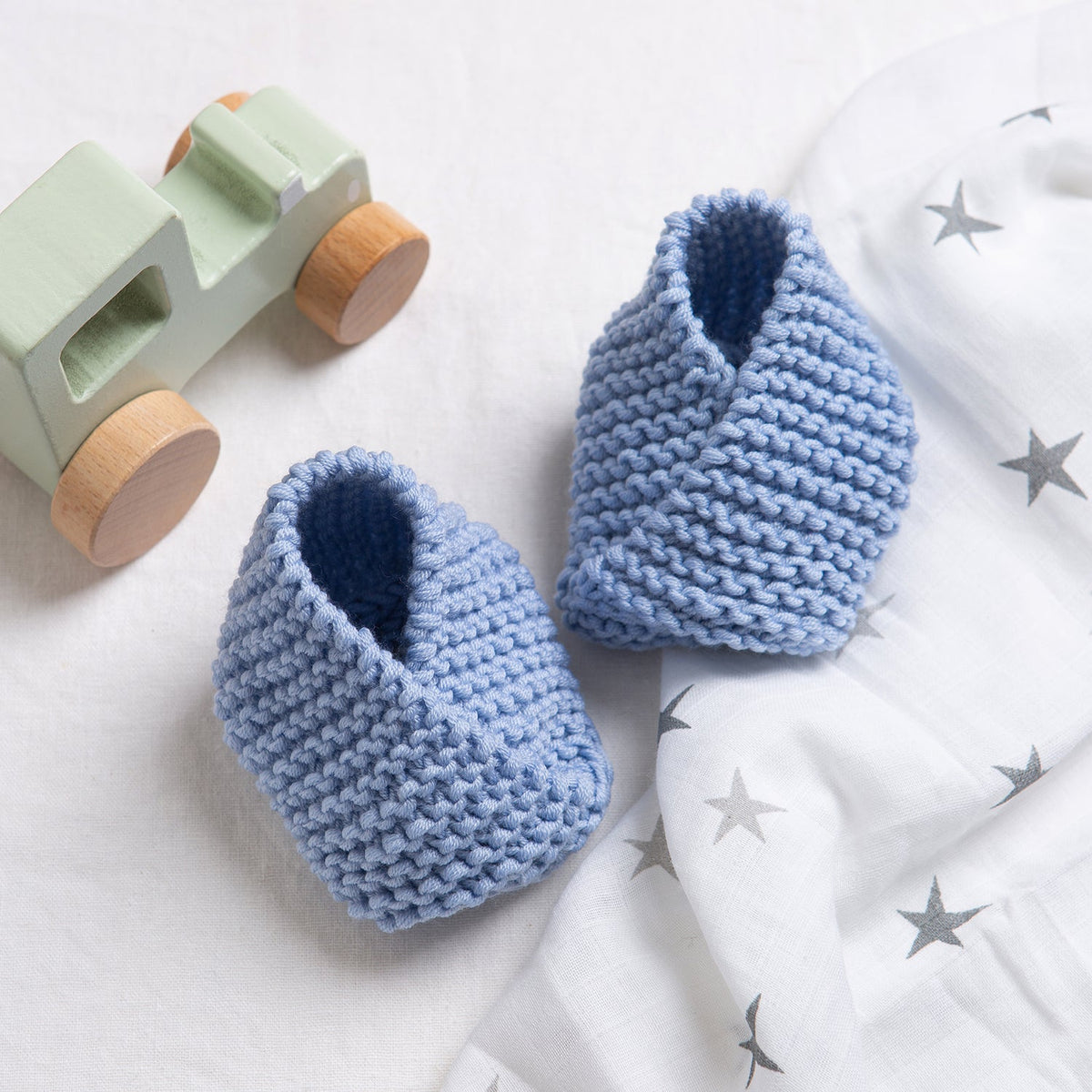 Personalised Baby Booties Knitting Kit Wool Couture