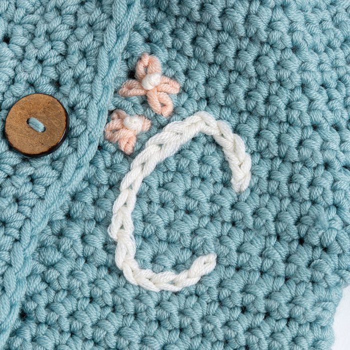 Personalised Baby Cardigan Crochet Kit - Wool Couture