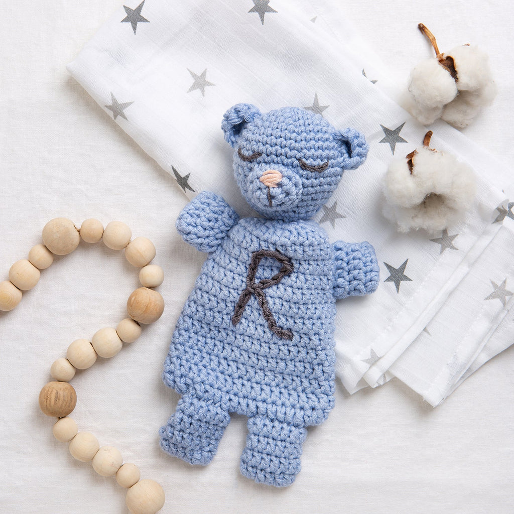 Personalised Teddy Comforter Crochet Kit Wool Couture