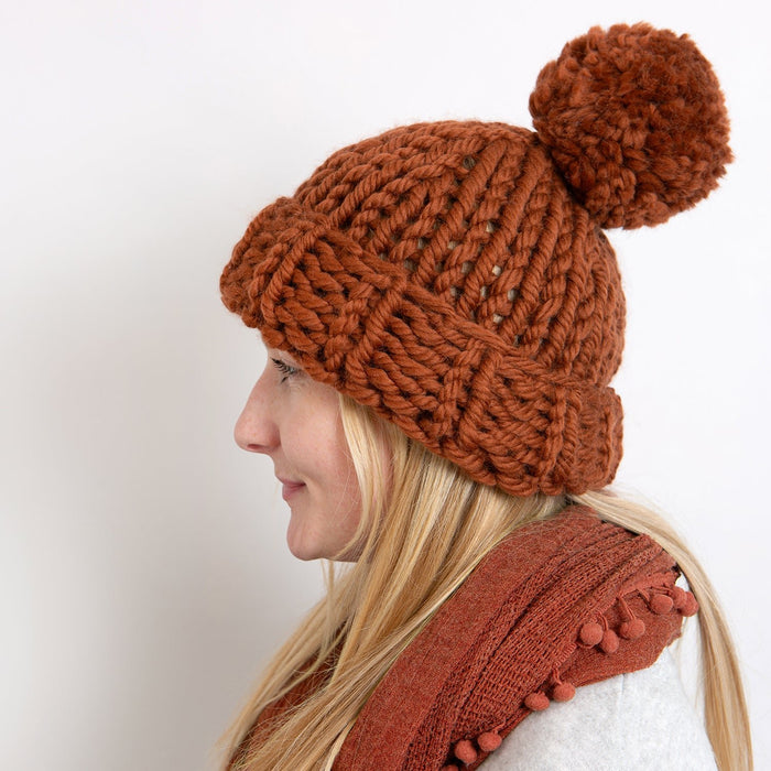 Pom Pom Hat Knitting Kit - Wool Couture