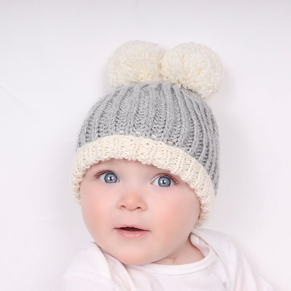 Pompom Hat Baby Knitting Kit - Wool Couture