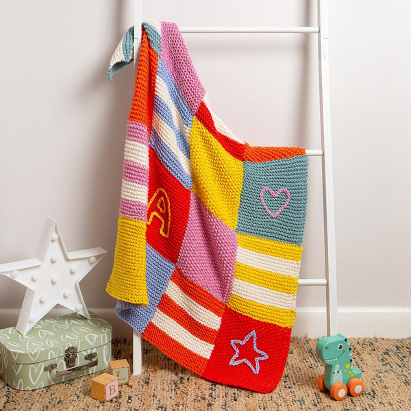 Toddler Bright Blanket Knitting Kit - Original - Wool Couture