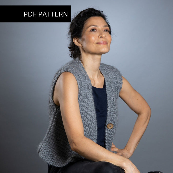 Waistcoat Knitting PDF Pattern - Wool Couture