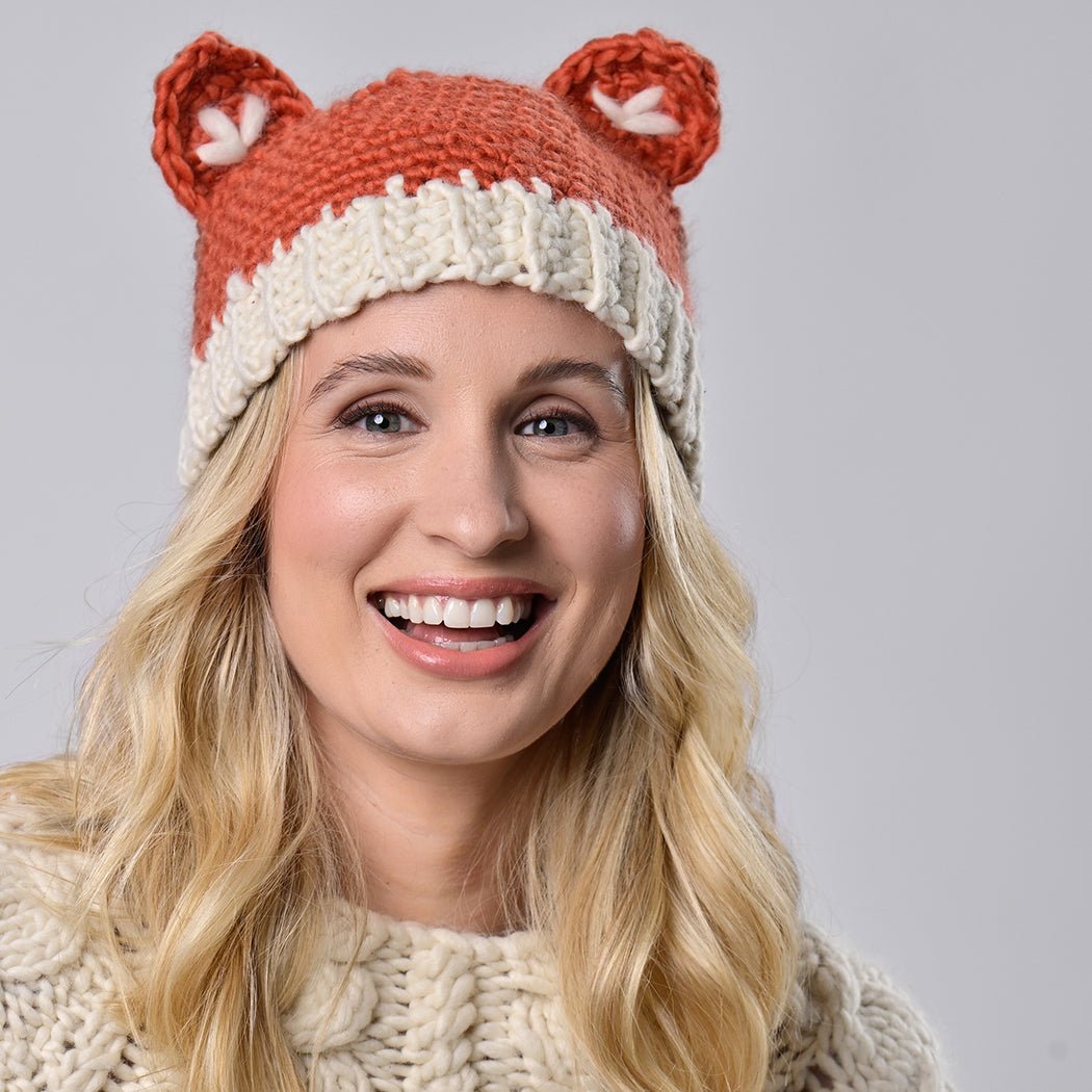 Adult Fox Hat Crochet Kit– Wool Couture