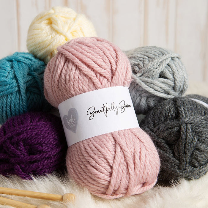 Wool yarn,100% natural, knitting - crochet - craft supplies, light pink