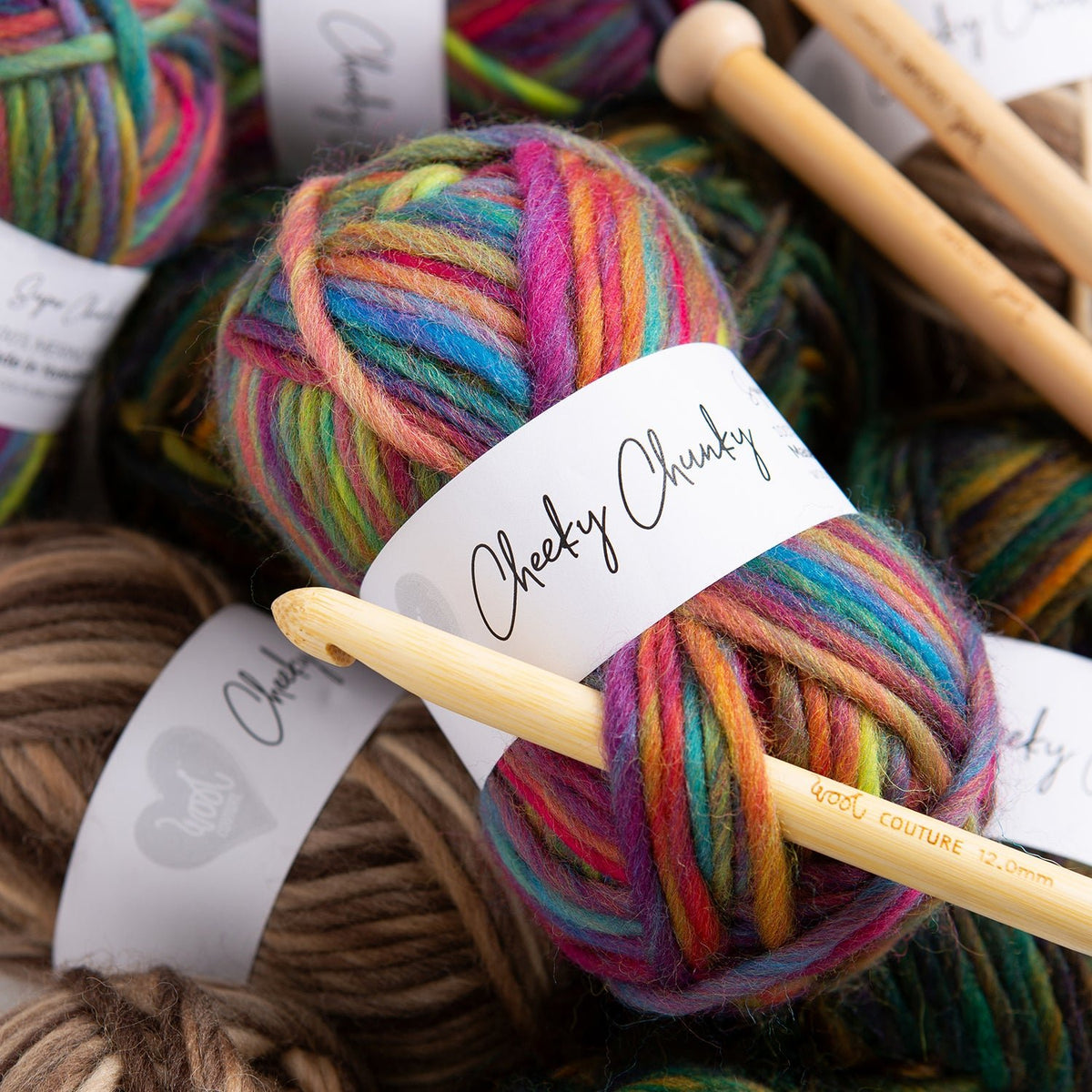 Wool Couture Cheeky Chunky Wool Knitting Yarn, 100g, Aqua